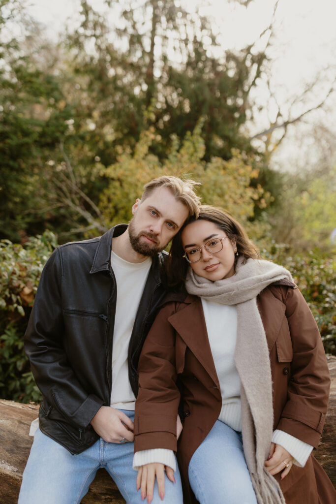Irving Park Portland engagement photos during a fall afternoon